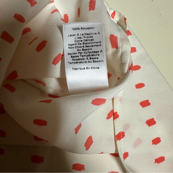 Talbots Nantucket Button Down Tank Blouse Dotted Print Career Womens Sz XL - Picture 9 of 9